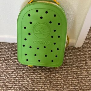 CROCS Lime Green Kids Backpack with Yellow Accents